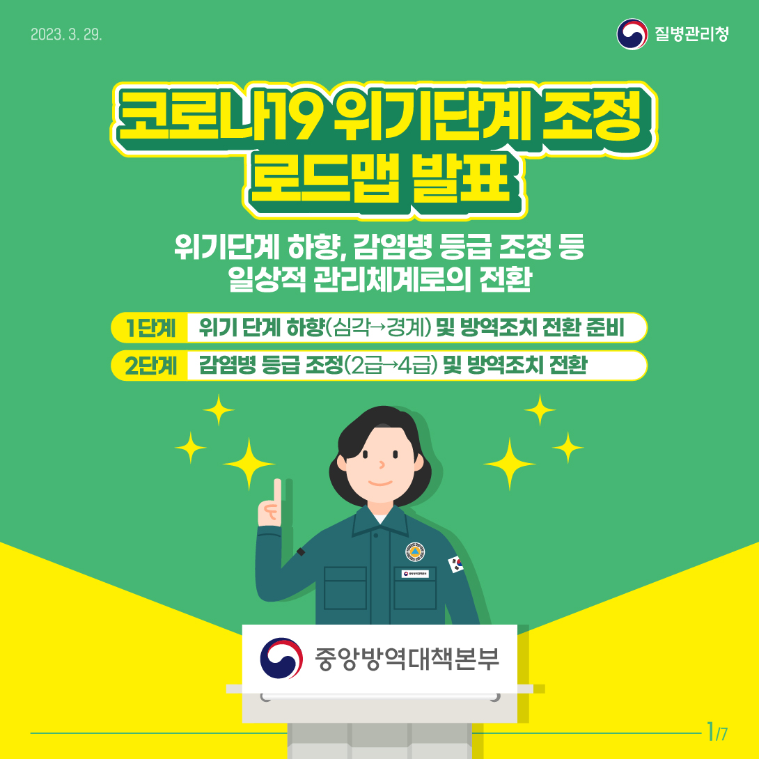 코로나19 위기단계 조정 로드맵 발표 대문사진